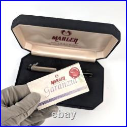 Elegant Vintage Marlen Sterling Silver Collection Fountain Pen 18K Gold NIB