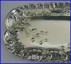 English Sterling Silver Art Nouveau Style Pen Desk Dressing Table Tray 1989