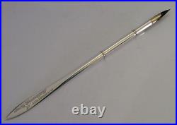 English Sterling Silver Marlborough House Dip Pen Letter Opener 1928 Antique