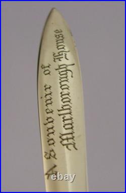 English Sterling Silver Marlborough House Dip Pen Opener 1928 Antique