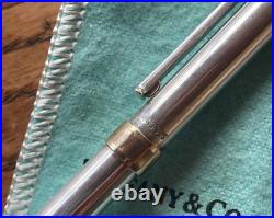 Engraved I LOVE YOU MOM Tiffany & Co. Solid Sterling Silver Pen withGold Vermeil