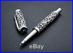 Erotic Carving Solid 925 Sterling Silver Pen Handmade Unique