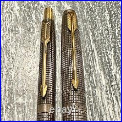 Estate Parker STERLING SILVER Mechanical Pencil Sheath & Fountain Pen Set READ