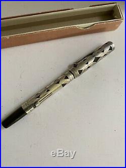 Estate Waterman Ideal Sterling Silver Overlay Fountain Pen No Reserve