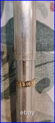 Eversharp Slim Ventura Sterling Cap, Barrel 14k Gold Medium Nib USA Pencil