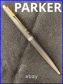 Excellent PARKER Sterling Silver Ballpoint Pen Made in France Vintage Rare