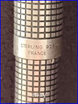 Excellent PARKER Sterling Silver Ballpoint Pen Made in France Vintage Rare