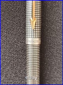 Excellent PARKER Sterling Silver Ballpoint Pen Made in France Vintage Rare