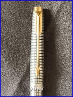Excellent PARKER Sterling Silver Ballpoint Pen Made in France Vintage Rare