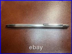 FERRARI 925 Sterling Silver Solid Guilloché Dome Vintage NOS Ballpoint Pen