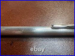 FERRARI 925 Sterling Silver Solid Guilloché Dome Vintage NOS Ballpoint Pen