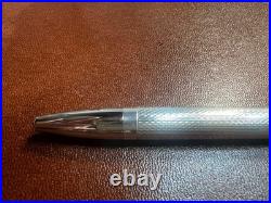 FERRARI 925 Sterling Silver Solid Guilloché Dome Vintage NOS Ballpoint Pen