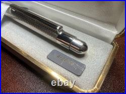 FERRARI 925 Sterling Silver Solid Guilloché Dome Vintage NOS Ballpoint Pen