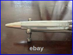 FERRARI DA VARESE Sterling Silver 925 Capped Pearl Facets Pen, Vintage 1980s Box