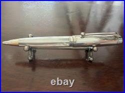 FERRARI DA VARESE Sterling Silver 925 Capped Pearl Facets Pen, Vintage 1980s Box