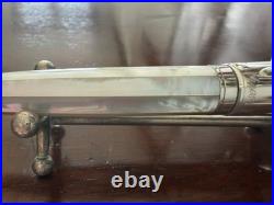 FERRARI DA VARESE Sterling Silver 925 Capped Pearl Facets Pen, Vintage 1980s Box