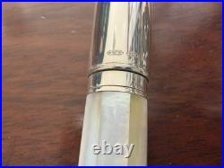 FERRARI DA VARESE Sterling Silver 925 Capped Pearl Facets Pen, Vintage 1980s Box