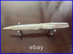 FERRARI DA VARESE Sterling Silver 925 Capped Pearl Facets Pen, Vintage 1980s Box