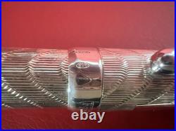 FERRARI Vintage 1980s 925 Sterling Silver Guilloché Fountain Pen Set