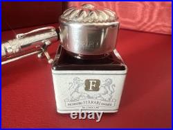 FERRARI Vintage 1980s 925 Sterling Silver Guilloché Fountain Pen Set