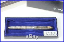 FIRST YEAR Parker 75 Cisele Fountain Pen Metal Threads 14K 66 nib NOS NEW