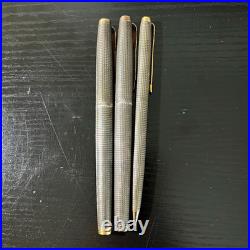 FOR PARTS Parker Sterling Silver Rollerball & Fountain Pen 14k Nib & Pencil