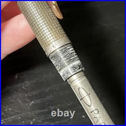 FOR PARTS Parker Sterling Silver Rollerball & Fountain Pen 14k Nib & Pencil