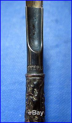 Fine Sterling Silver Dip Pen & Matching Button Hook H. M. S. Smith & Co New York