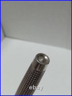 Fountain Pen PLATINUM STERLIG SILVER 18K-WG Size F 925 withCase VG