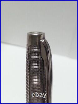 Fountain Pen PLATINUM STERLIG SILVER 18K-WG Size F 925 withCase VG