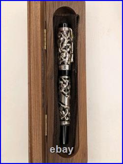Fultz Parker Duofold Floral Repousse Sterling Silver Fountain Pen LE 12/200