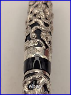Fultz Parker Duofold Floral Repousse Sterling Silver Fountain Pen LE 12/200
