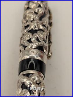 Fultz Parker Duofold Floral Repousse Sterling Silver Fountain Pen LE 12/200