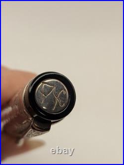 Fultz Parker Duofold Hand Engraved Sterling Silver Fountain Pen LE 121/500