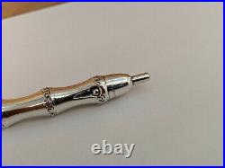 GUCCI WATERMAN'S Bamboo Decor Sterling Silver 925 Mini Ballpoint Pen