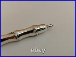 GUCCI WATERMAN'S Bamboo Decor Sterling Silver 925 Mini Ballpoint Pen