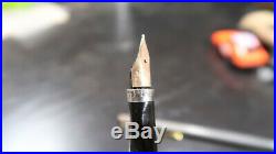 G PARKER Cisele Classic 75 Sterling Silver Fountain Pen + Pencil Set 14K Nib