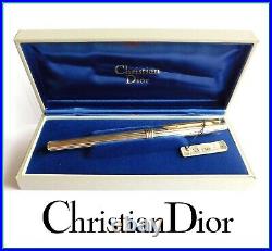 Genuine CHRISTIAN DIOR 925 Sterling Silver & Gold Plated ROLLERBALL N. O. S