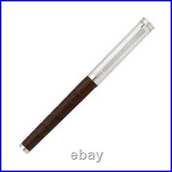 Georg Jensen Bespoke All Brown Alligator and Sterling Silver Fountain Pen