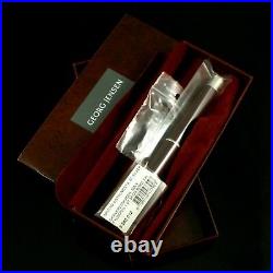 Georg Jensen Sterling Silver Fountain Pen Burgundy Chinese Laquer