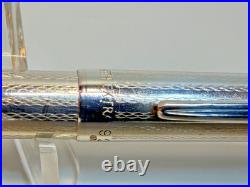 German 1960's Zenith Extra 925 Sterling Silver Guilloche Ballpoint Pen Box