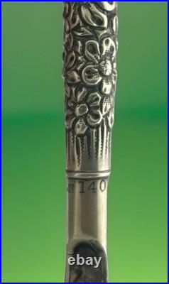 Gorgeous Gorham Sterling Early Dip Pen Repousse Flowers