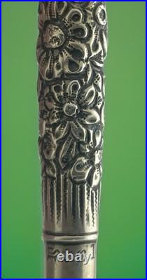 Gorgeous Gorham Sterling Early Dip Pen Repousse Flowers