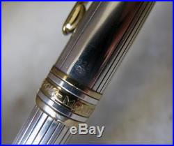 Gorgeous Montblanc Meisterstuck Sterling Silver 925 Ball Pen Godrons Pattern