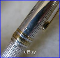 Gorgeous Montblanc Meisterstück Sterling Silver 925 Godrons Roller Pen