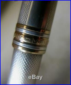 Gorgeous Montblanc Meisterstuck Sterling Silver Ball Pen Godrons Pattern