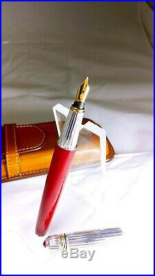 Gorgeous Pasha de Cartier Trinity Ruby Silver Fountain Pen