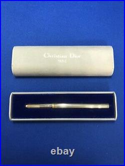 Gorgeous Swiss Made Christian Dior Sterling Silver. 925 Ballpoint Pen Gold Plate