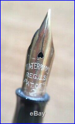 Gorgeous VTG Waterman Sterling Silver Fountain Pen Etching 2 IDEAL 452 1/2 V USA