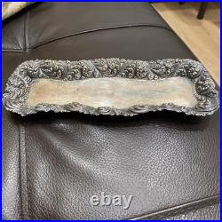 Gorgeous Victorian NY Sterling Silver pen Tray c. 1870